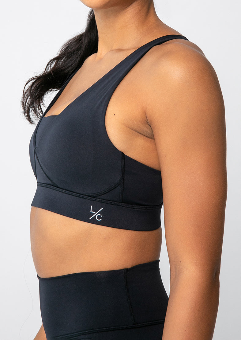 L'COUTURE Elevate Touch Cross Hook Bra Black