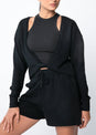 L'COUTURE Long Sleeve Tops All-Around Lounge Long Sleeve Reversible Top Black