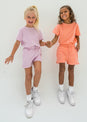 L'COUTURE Mini Shorts SoCal Sorbet Mini Terry Short Coral