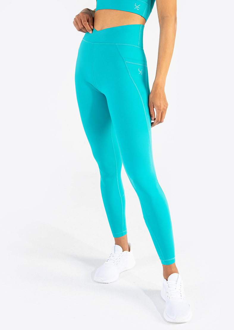 L'COUTURE Revive Cross Front Legging Veridian Green