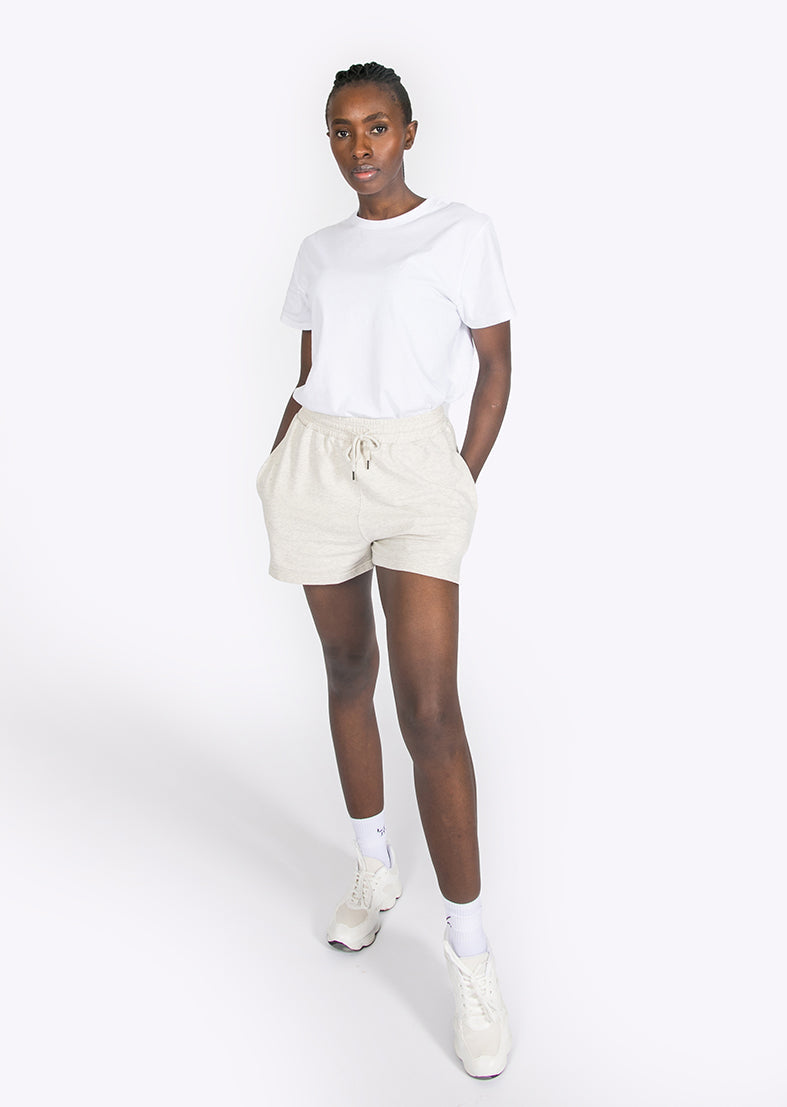 L'COUTURE Revive Lounge Sweat Short Oatmeal Marl