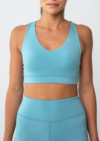 L'COUTURE Sports Bras Elevate Touch Adjustable Bra Smoke Blue