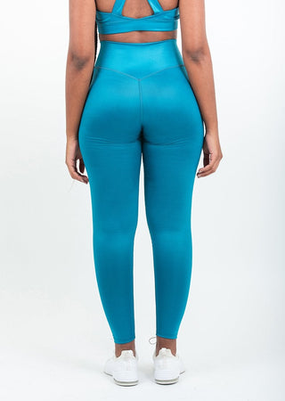 L'COUTURE Sports Bras Glow High Waist Legging Tahitian Blue