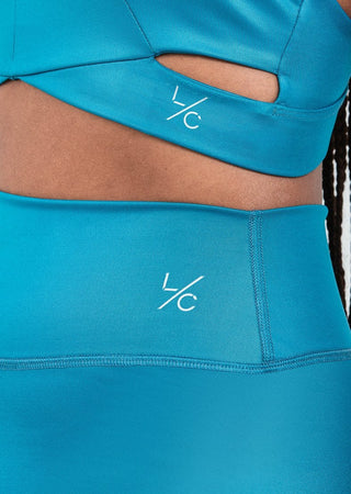 L'COUTURE Sports Bras Glow High Waist Legging Tahitian Blue