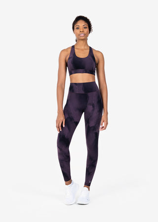 L'COUTURE Sports Bras Life Active Marble Cutout Bra Mulberry Black