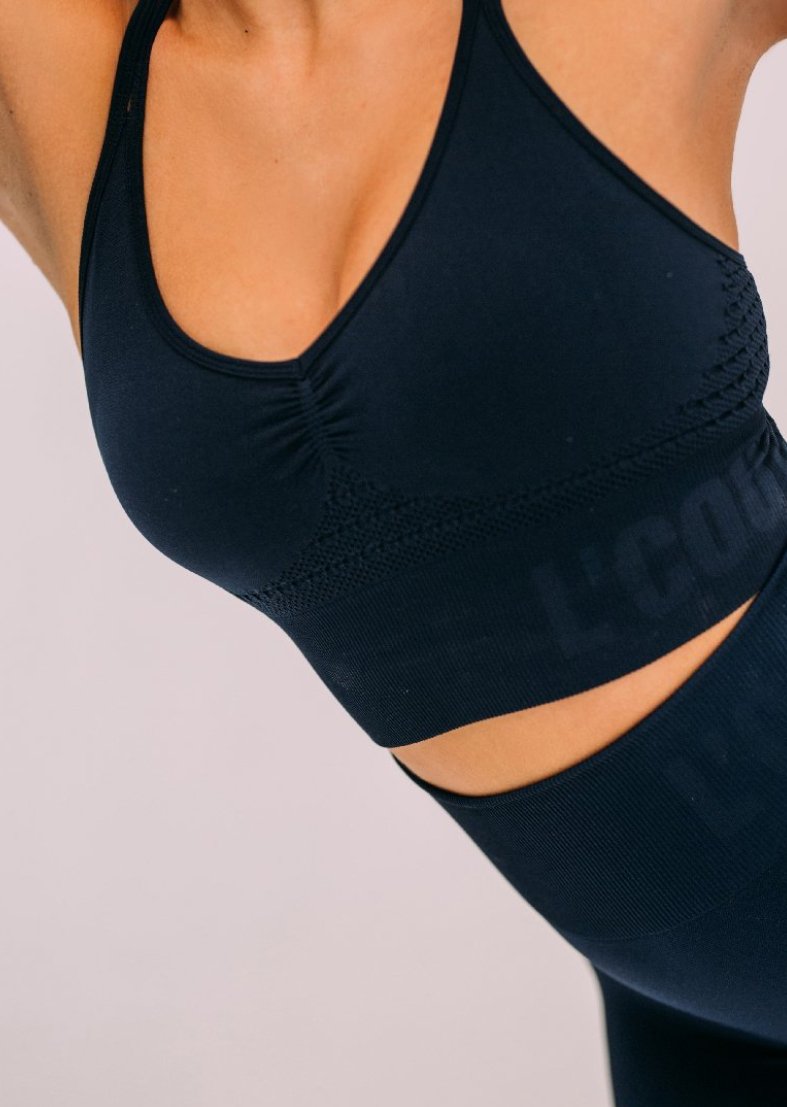 L’Couture Sports Bras Serenity Seamless Bralette French Navy