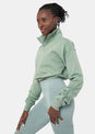 L’Couture Sweatshirts Serenity 1/2 Zip Cotton Pullover Mindful Green