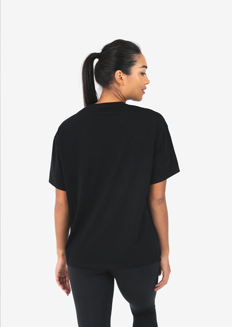 L'COUTURE Tees & Tanks Elevate Relaxed Fit Tee Black