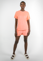L'COUTURE Tees & Tanks SoCal Sorbet Terry Tee Coral
