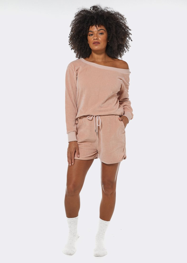 L'COUTURE The Feels Velour Short Rose Dust