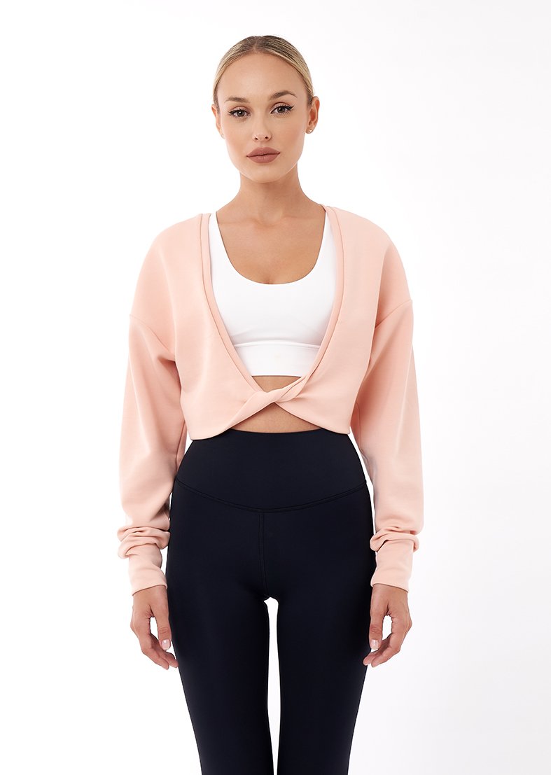 L'COUTURE Tops All-Around Lounge Long Sleeve Reversible Top Rose