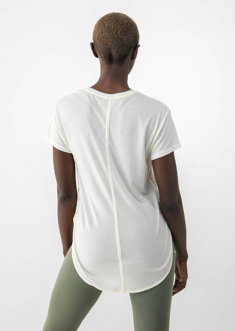 L'COUTURE Tops Elevate Slouch Tee Cream