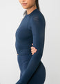 L’COUTURE Tops Serenity Seamless Long Sleeve Crop French Navy