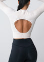 L’COUTURE Tops Serenity Seamless Long Sleeve Crop Fresh Cream