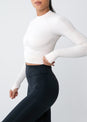 L’COUTURE Tops Serenity Seamless Long Sleeve Crop Fresh Cream