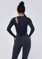 L'COUTURE Tops Vitality Long Sleeve Wrap Top French Navy